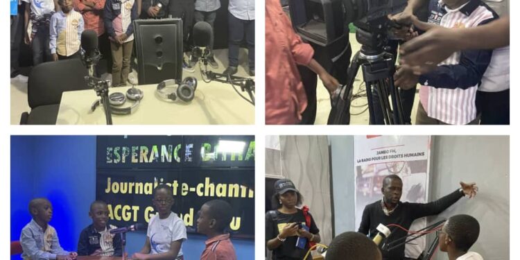 Bukavu : Journée de la radio et la télévision en faveur de l’enfant, le RJAE mobilise les enfants qu’il encadre
