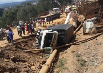Bukavu : les conduites de la REGIDESO subissent les retombées du mauvais état de la route Lycée Wima- Karhale