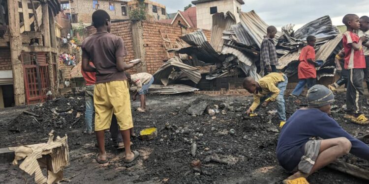 Bukavu: Un incendie ravage des maisons, parmi elles un Nganda à Kalengera au quartier Mulambula