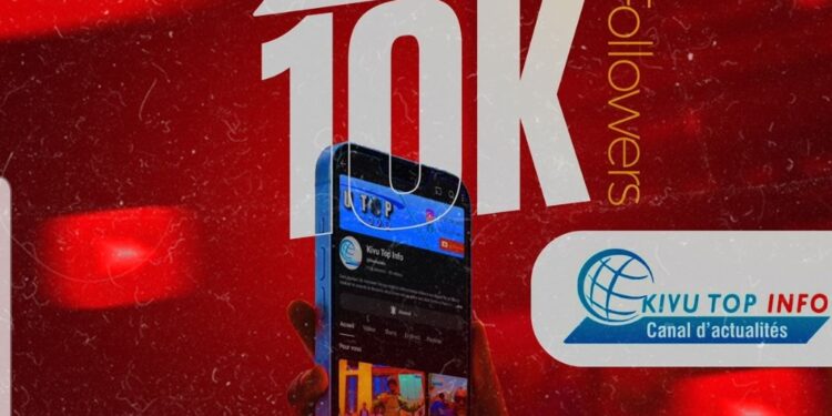 Kivu Top Info franchit la barre de 10.000 abonnés sur sa chaîne YouTube